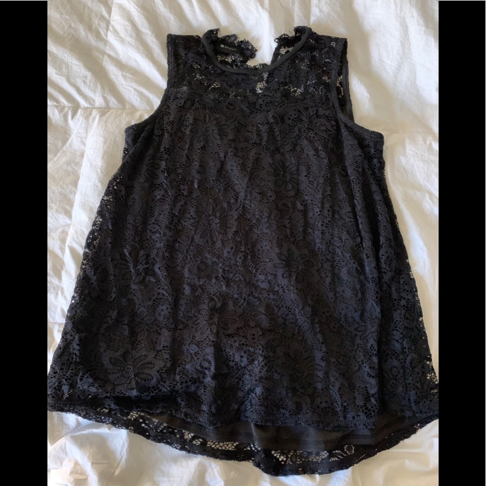 2piece set- sleeveless black blouse/jacket